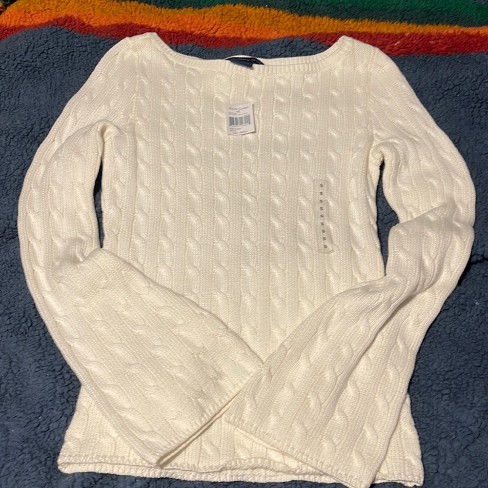 NWT white Ralph Lauren sweater